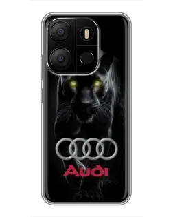 Чохол для TECNO Pop 7 з картинкою «Пантера та Audi»