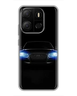 Чохол для TECNO Pop 7 з картинкою «Audi в неоні»