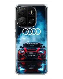 Чохол для TECNO Pop 7 з картинкою «Audi Sport — неон»