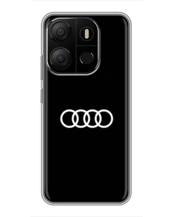 Чохол для TECNO Pop 7 з картинкою «Audi White Logo»