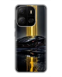 Чохол для TECNO Pop 7 з картинкою «Нічний Lamborghini драйв»