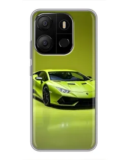 Чехол для TECNO Pop 7 с картинкой «Салатовый Lamborghini Huracan» Чехол для TECNO Pop 7 с картинкой «Салатовый Lamborghini Huracan»