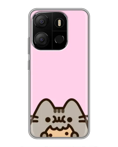 Чохол для TECNO Pop 7 з картинкою «Pusheen та печиво» Чохол для TECNO Pop 7 з картинкою «Pusheen та печиво»