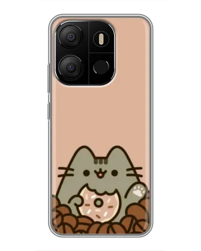Чохол для TECNO Pop 7 з картинкою «Кавовий Пушин» Чохол для TECNO Pop 7 з картинкою «Кавовий Пушин»