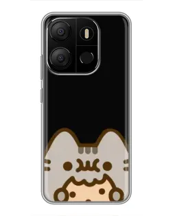 Чохол для TECNO Pop 7 з картинкою «Пушин на чорному»