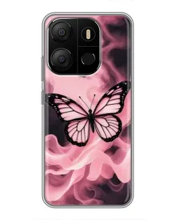 Чехол для TECNO Pop 7 с картинкой «Бабочка в дыму» Чехол для TECNO Pop 7 с картинкой «Бабочка в дыму»