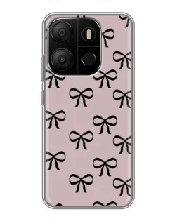Чехол для TECNO Pop 7 с картинкой «Черные бантики» Чехол для TECNO Pop 7 с картинкой «Черные бантики»