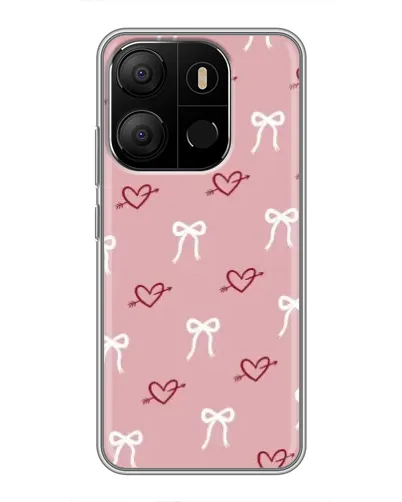 Чехол для TECNO Pop 7 с картинкой «Сердца и банты» Чехол для TECNO Pop 7 с картинкой «Сердца и банты»