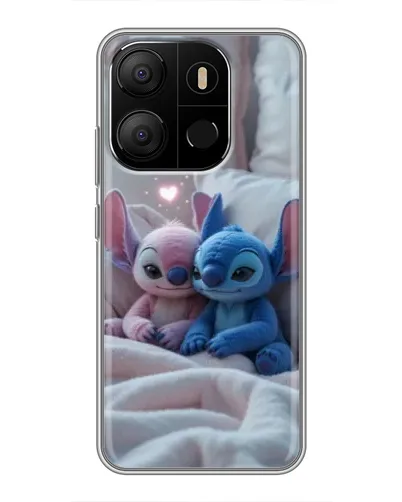 Чохол для TECNO Pop 7 з картинкою «Плюшеві Стіч Ангел»