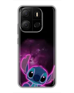 Чохол для TECNO Pop 7 з картинкою «Неоновий Stitch»