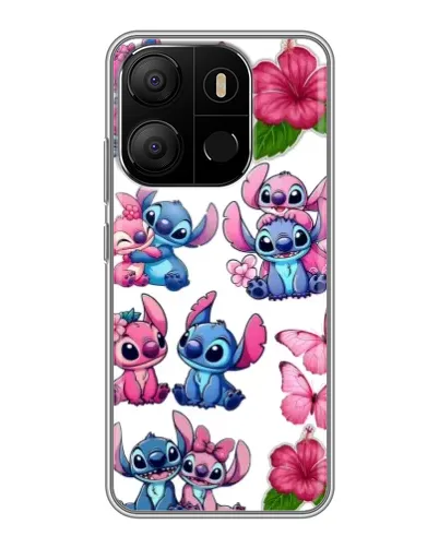 Чохол для TECNO Pop 7 з картинкою «Стікери Stitch та Angel»