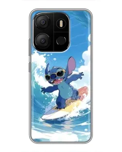 Чохол для TECNO Pop 7 з картинкою «Стіч на хвилі»
