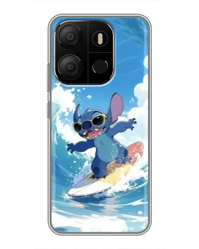Чохол для TECNO Pop 7 з картинкою «Стіч на хвилі»