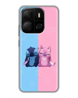 Чохол для TECNO Pop 7 з картинкою «Stitch та Angel Love»
