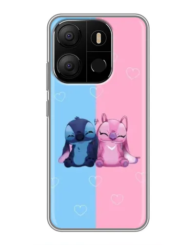 Чохол для TECNO Pop 7 з картинкою «Stitch та Angel Love»