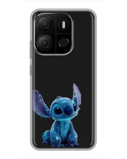 Чохол для TECNO Pop 7 з картинкою «Стіч на чорному»