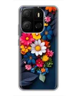Чехол для TECNO Pop 7 с картинкой «Цветочная феерия» Чехол для TECNO Pop 7 с картинкой «Цветочная феерия»