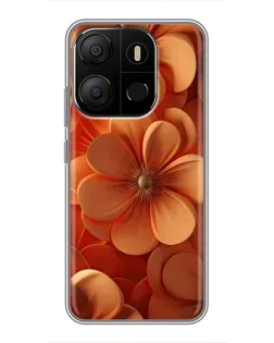 Чехол для TECNO Pop 7 с картинкой «Оранжевый макро цветок» Чехол для TECNO Pop 7 с картинкой «Оранжевый макро цветок»
