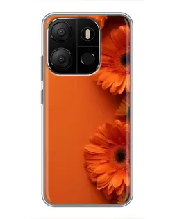 Чехол для TECNO Pop 7 с картинкой «Оранжевые герберы» Чехол для TECNO Pop 7 с картинкой «Оранжевые герберы»