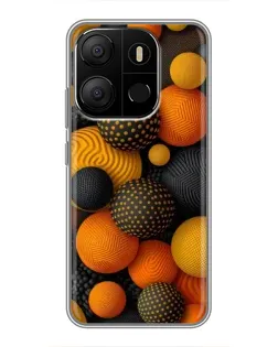 Чохол для TECNO Pop 7 з картинкою «Об'ємні помаранчеві сфери» Чохол для TECNO Pop 7 з картинкою «Об'ємні помаранчеві сфери»