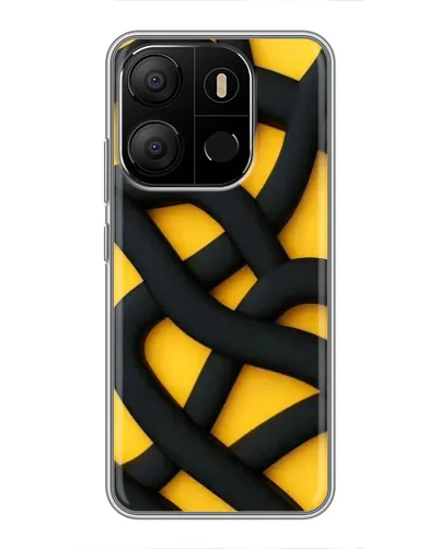 Чохол для TECNO Pop 7 з картинкою «Чорне жовте переплетення» Чохол для TECNO Pop 7 з картинкою «Чорне жовте переплетення»