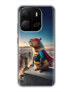 Чехол для TECNO Pop 7 с картинкой «Капи-мен супергерой»