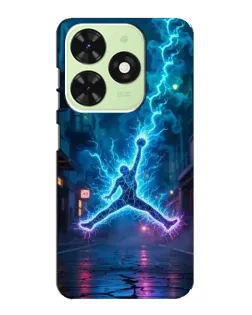 Чехол для TECNO Pop 8 с картинкой «Jordan Gold Jumpman»
