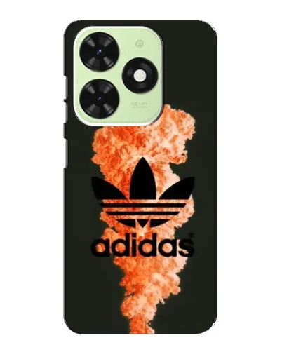 Чехол для TECNO Pop 8 с картинкой «Оранжевый дым Adidas»