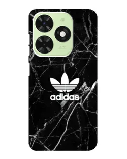Чехол для TECNO Pop 8 с картинкой «Белый мрамор Adidas»