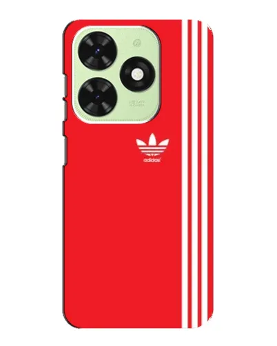 Чехол для TECNO Pop 8 с картинкой «Красный минимализм Adidas»