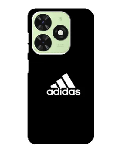 Чехол для TECNO Pop 8 с картинкой «Черная классика Adidas»