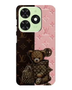 Чохол для TECNO Pop 8 з картинкою «Ведмедик у стилі LV»