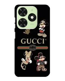 Чехол для TECNO Pop 8 с картинкой «Gucci — герои Disney и монограмма» Чехол для TECNO Pop 8 с картинкой «Gucci — герои Disney и монограмма»