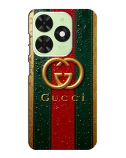Чехол для TECNO Pop 8 с картинкой «Gucci — фирменная полоса и золото» Чехол для TECNO Pop 8 с картинкой «Gucci — фирменная полоса и золото»