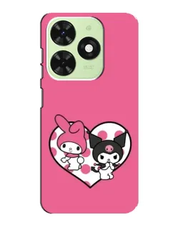 Чехол для TECNO Pop 8 с картинкой «Kuromi и My Melody» Чехол для TECNO Pop 8 с картинкой «Kuromi и My Melody»