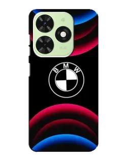 Чохол для TECNO Pop 8 з картинкою «Логотип BMW та неонові дуги»
