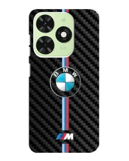 Чохол для TECNO Pop 8 з картинкою «Емблема BMW та карбон»