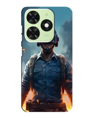 Чехол для TECNO Pop 8 с картинкой «PUBG — реалистичный герой»