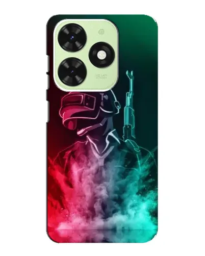 Чехол для TECNO Pop 8 с картинкой «PUBG — огненный воин»