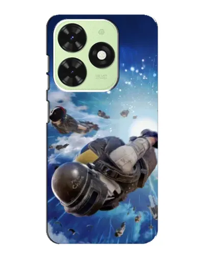Чехол для TECNO Pop 8 с картинкой «Десант PUBG — прыжок»