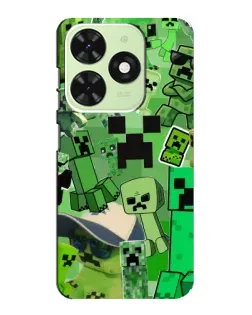 Чехол для TECNO Pop 8 с картинкой «Криперы Minecraft» Чехол для TECNO Pop 8 с картинкой «Криперы Minecraft»