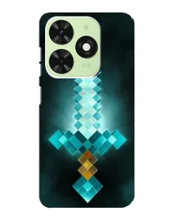 Чехол для TECNO Pop 8 с картинкой «Алмазный меч неон» Чехол для TECNO Pop 8 с картинкой «Алмазный меч неон»
