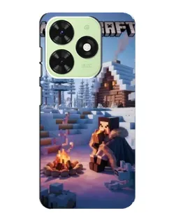 Чехол для TECNO Pop 8 с картинкой «Зимний Minecraft» Чехол для TECNO Pop 8 с картинкой «Зимний Minecraft»