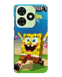 Чехол для TECNO Pop 8 с картинкой «Губка Боб Minecraft» Чехол для TECNO Pop 8 с картинкой «Губка Боб Minecraft»