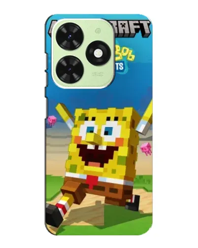 Чехол для TECNO Pop 8 с картинкой «Губка Боб Minecraft» Чехол для TECNO Pop 8 с картинкой «Губка Боб Minecraft»