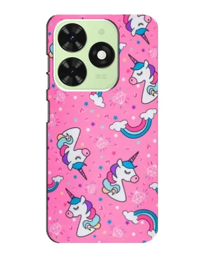Чехол для TECNO Pop 8 с картинкой «Unicorn паттерн розовый» Чехол для TECNO Pop 8 с картинкой «Unicorn паттерн розовый»