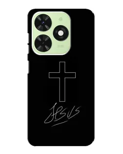 Чехол для TECNO Pop 8 с картинкой «Графический крест Jesus» Чехол для TECNO Pop 8 с картинкой «Графический крест Jesus»