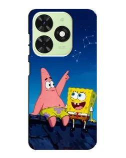 Чехол для TECNO Pop 8 с картинкой «Губка Боб и Патрик ночью» Чехол для TECNO Pop 8 с картинкой «Губка Боб и Патрик ночью»