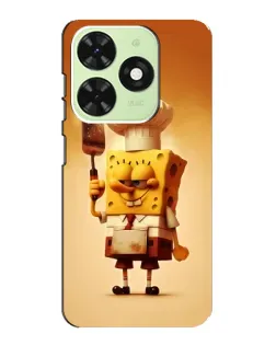 Чехол для TECNO Pop 8 с картинкой «Губка Боб повар» Чехол для TECNO Pop 8 с картинкой «Губка Боб повар»