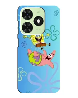 Чехол для TECNO Pop 8 с картинкой «Спанч Боб и Патрик» Чехол для TECNO Pop 8 с картинкой «Спанч Боб и Патрик»